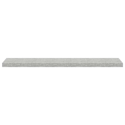 Schweberegale 2 Stk. Betongrau 120x23,5x3,8 cm MDF