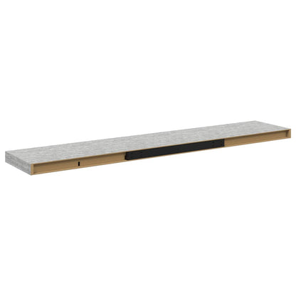 Schweberegale 4 Stk. Betongrau 120x23,5x3,8 cm MDF