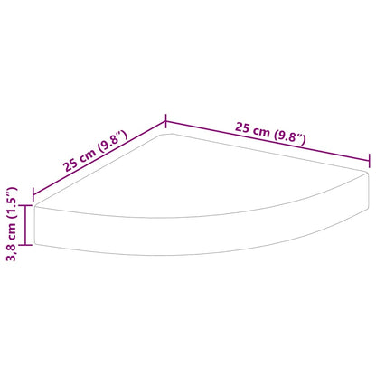 Eck-Schweberegale 4 Stk. Eichen-Optik und Weiß 25x25x3,8 cm MDF