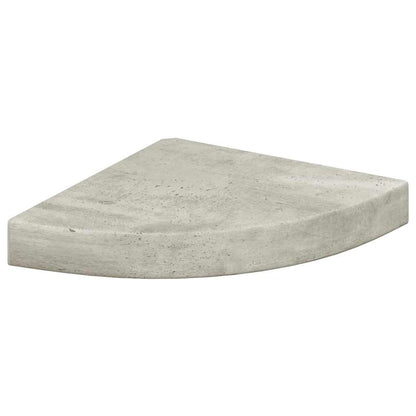 Eck-Schweberegale 4 Stk. Betongrau 25x25x3,8 cm MDF