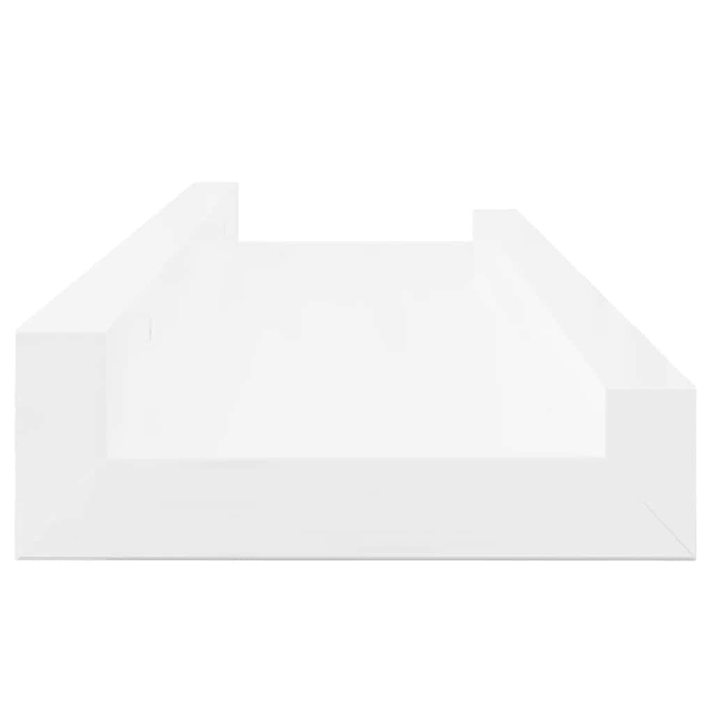 Wandregale 4 Stk. Hochglanz-Weiß 40x9x3 cm