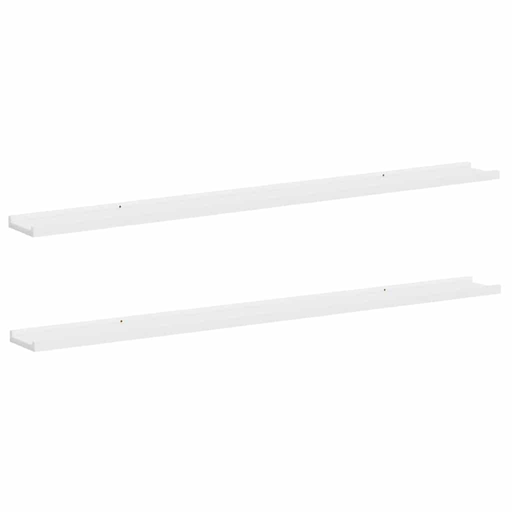 Wandregale 2 Stk. Weiß 115x9x3 cm