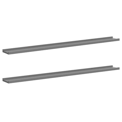 Wandregale 2 Stk. Grau 115x9x3 cm