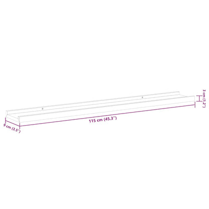 Wandregale 2 Stk. Sonoma-Eiche 115x9x3 cm