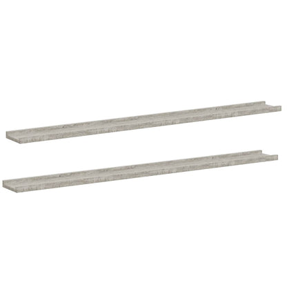 Wandregale 2 Stk. Betongrau 115x9x3 cm