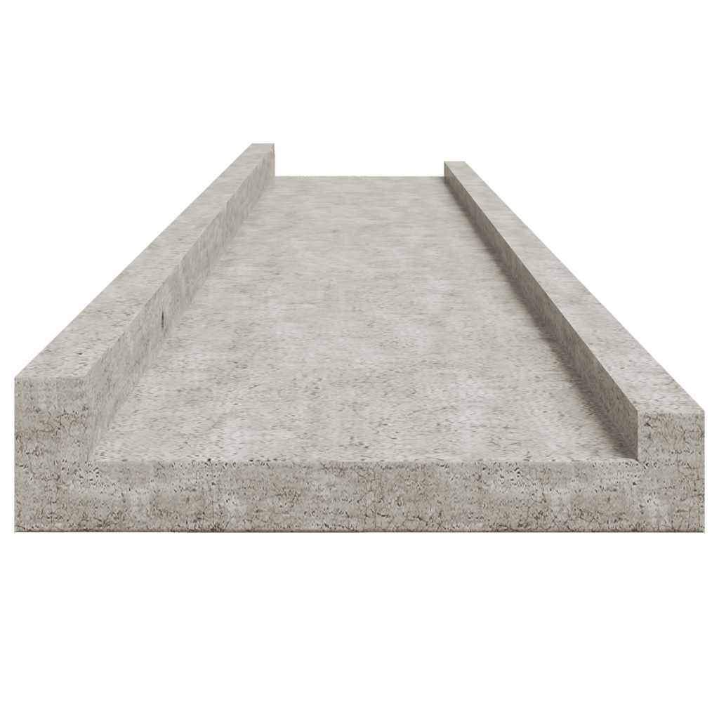 Wandregale 4 Stk. Betongrau 100x9x3 cm
