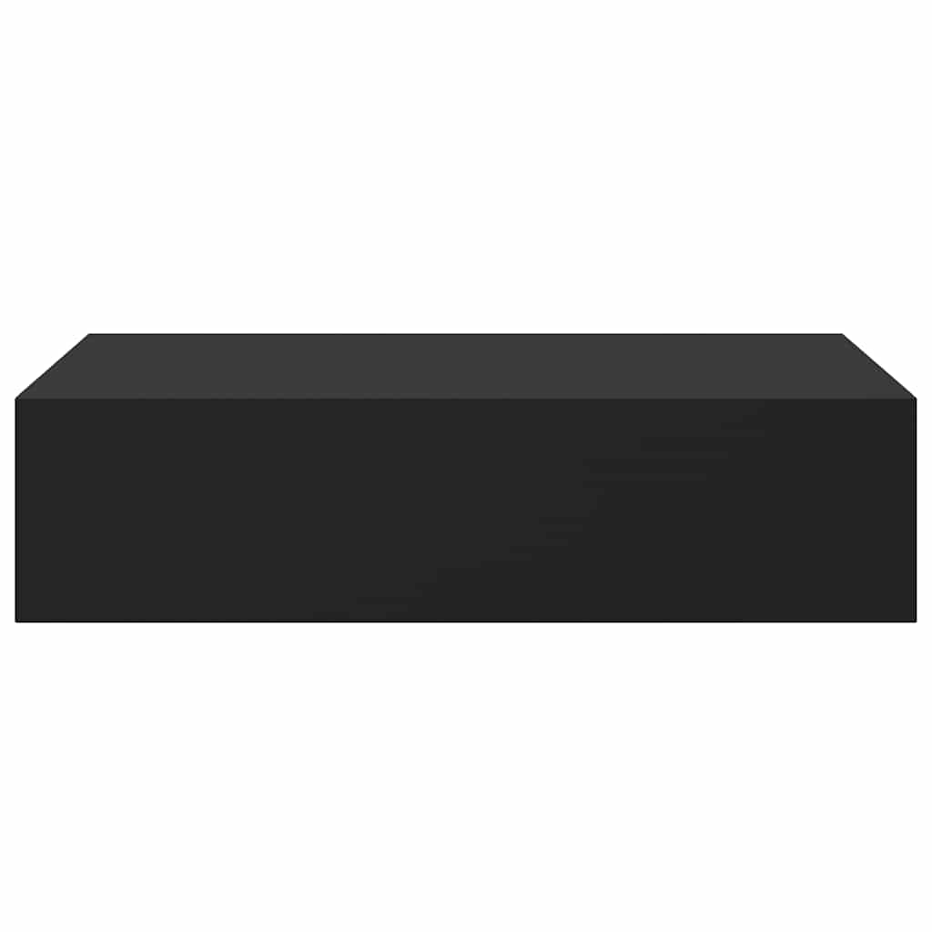 Wandregale mit Schubladen 2 Stk. Schwarz 40x23,5x10 cm MDF
