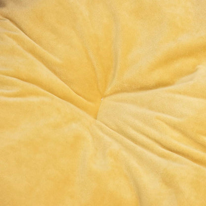 Hundebett Schwarz-Gelb 99x89x21 cm Plüsch und Kunstleder