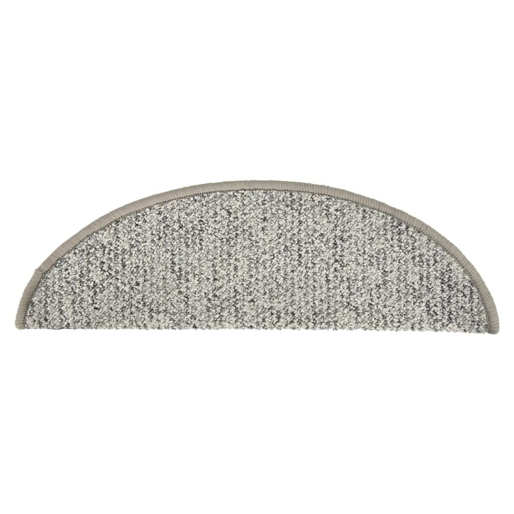 Treppenmatten 15 Stk. Hellgrau 56x17x3 cm