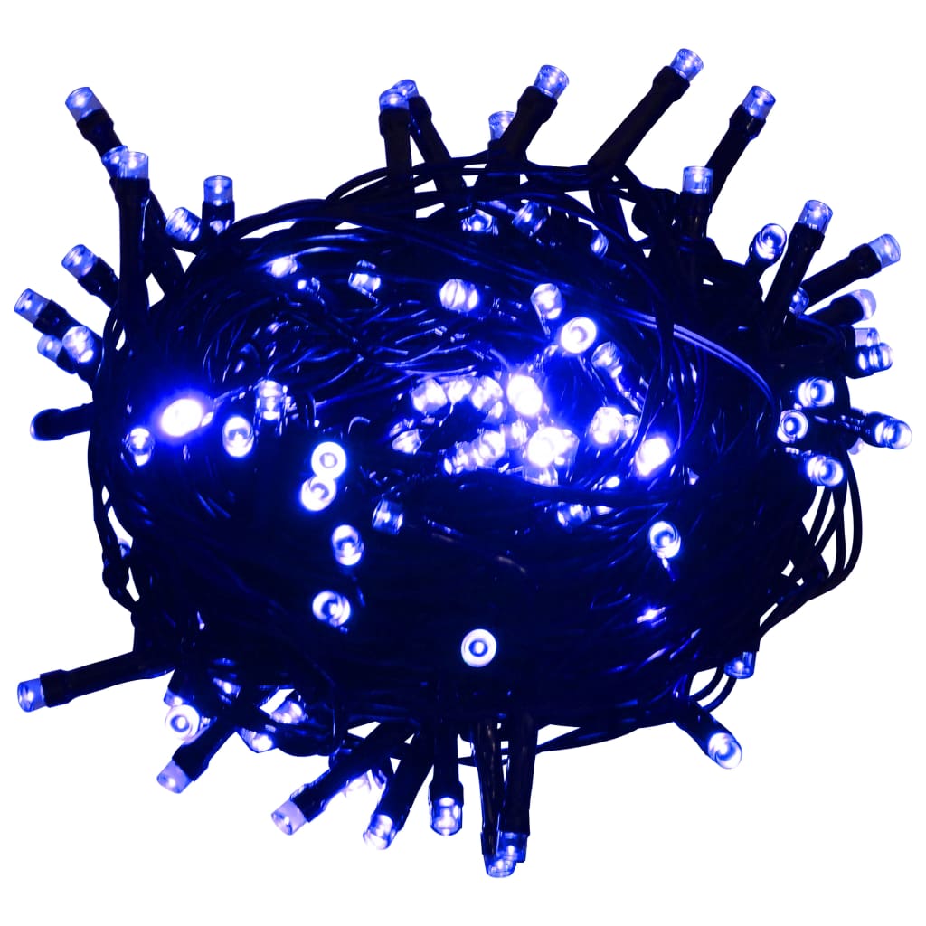 Lichterkette mit 400 LEDs Blau 40 m 8 Lichteffekte