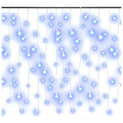 Lichtervorhang LED Eiszapfen 10 m 400 LED Blau 8 Funktionen