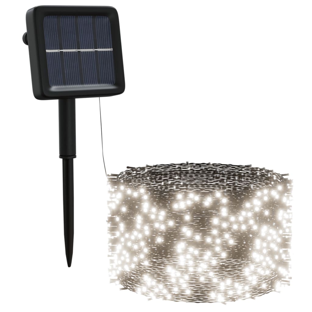 Solar-Lichterketten 5 Stk. 5x200 LED Kaltweiß Innen Außen