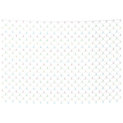 LED-Lichternetz Mehrfarbig 3x2 m 204 LEDs Indoor Outdoor