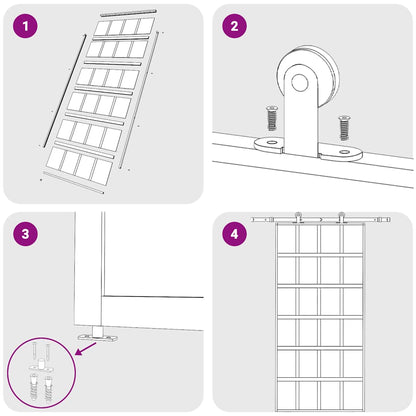 Schiebetür ESG-Glas und Aluminium 102x205 cm Schwarz