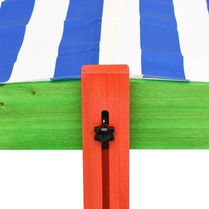 Sandkasten mit Verstellbarem Dach Tannenholz Mehrfarbig UV50