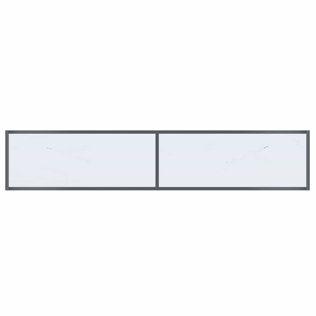 Konsolentisch Weiß 180x35x75,5 cm Hartglas