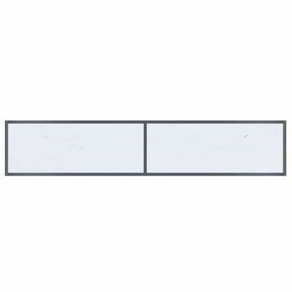 Konsolentisch Weiß 180x35x75,5 cm Hartglas