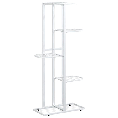 Blumenständer 5-Etagen 43x22x98 cm Weiß Metall