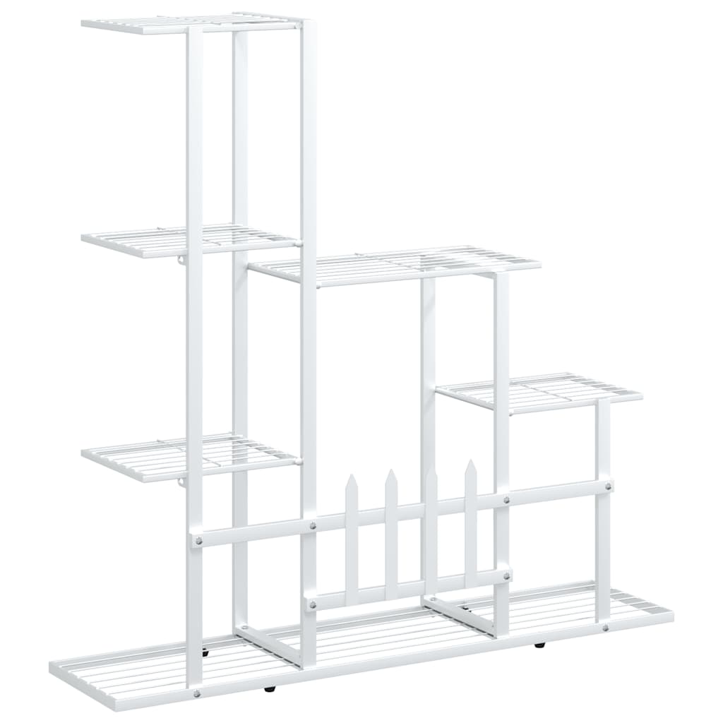 Blumenständer 94,5x25x88 cm Weiß Metall