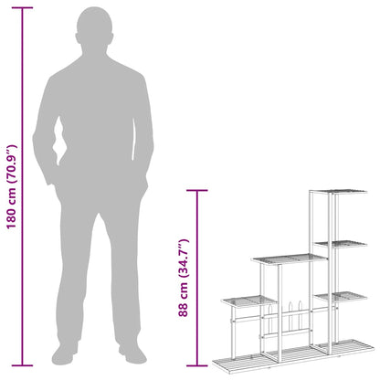Blumenständer 94,5x25x88 cm Weiß Metall