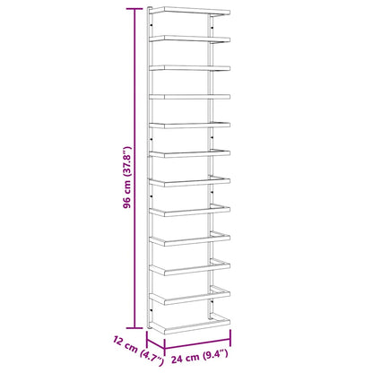 Handtuchständer Schwarz 24x12x96 cm Stahl
