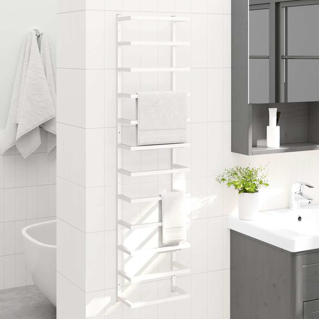 Handtuchständer Weiß 24x12x96 cm Stahl