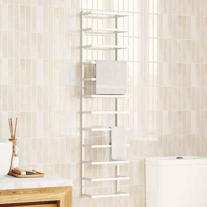 Handtuchständer Weiß 24x12x96 cm Stahl