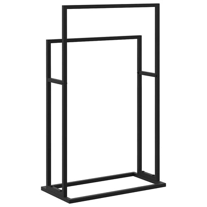 Handtuchhalter Freistehend Schwarz 48x24x78,5 cm Eisen
