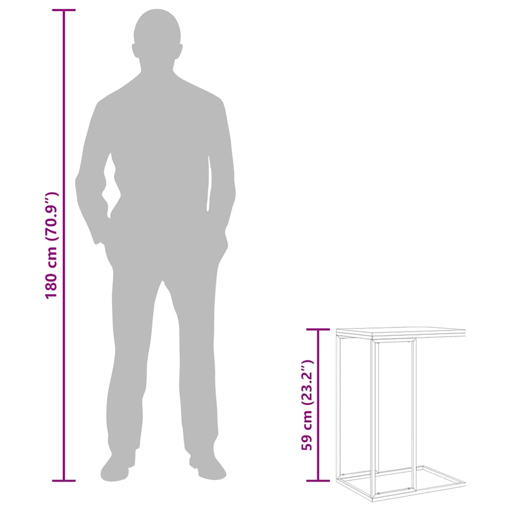 Beistelltisch Weiß 40x30x59 cm Holzwerkstoff