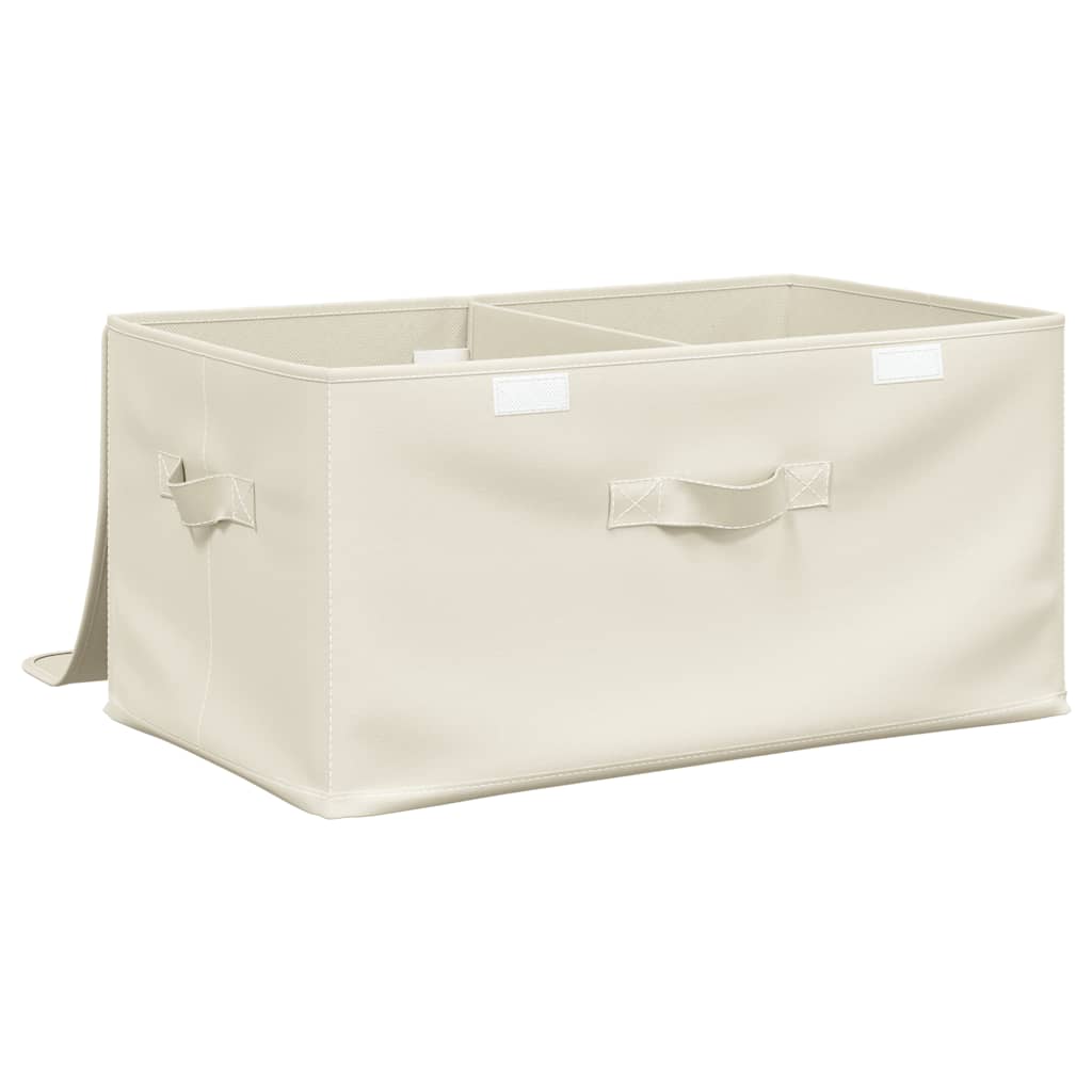 Aufbewahrungsbox Stoff 50x30x25 cm Creme
