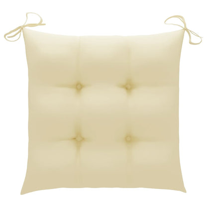 Gartenstühle 6 Stk. mit Kissen Massivholz Teak