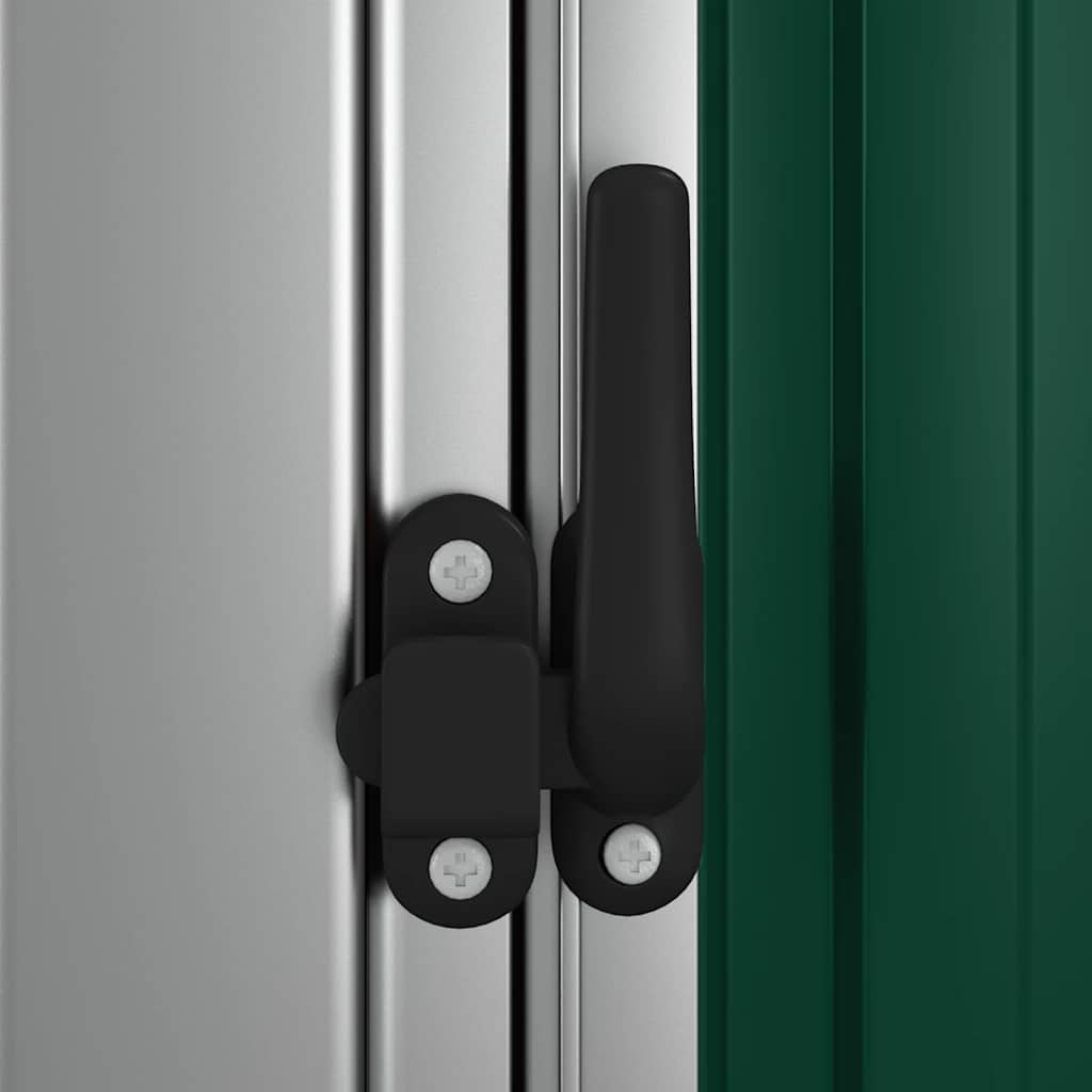 Gartenhaus Grün 118,5x97x209,5 cm Verzinkter Stahl