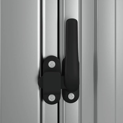 Geräteschuppen Grau 118,5x97x209,5 cm Verzinkter Stahl