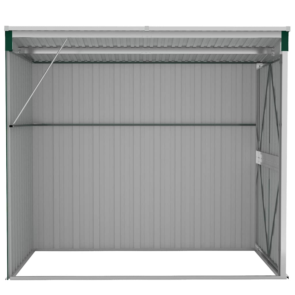 Anbauschuppen Grün 118x194x178 cm Verzinkter Stahl