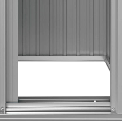 Geräteschuppen Grau 126x97,5x177 cm Verzinkter Stahl