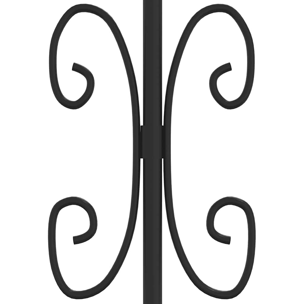 Gartentor Kampen mit Speerspitze Schwarz 103 x 125 cm Stahl