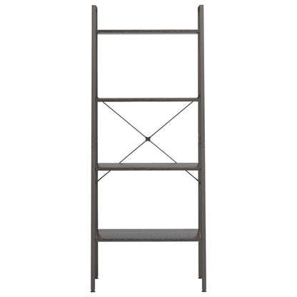 Standregal mit 4 Böden Schwarz 56x35x140 cm