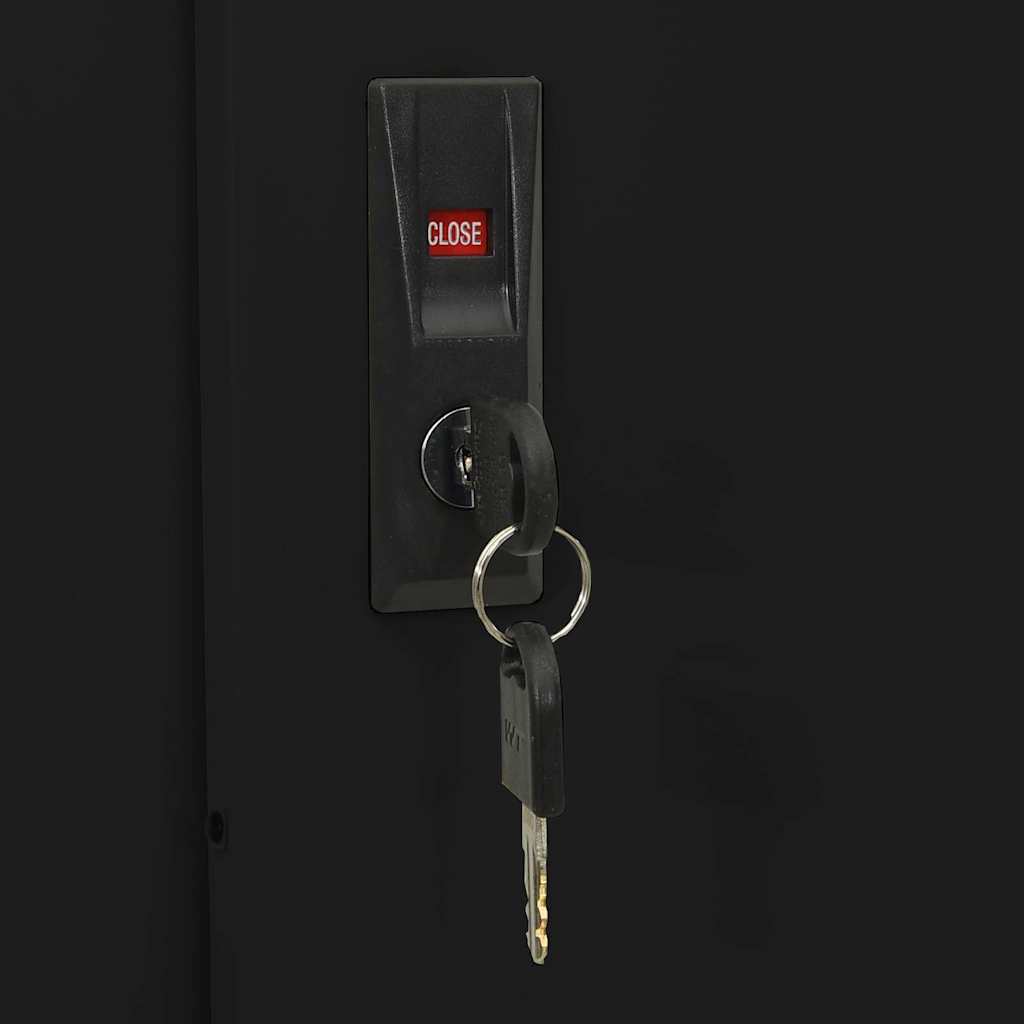 Büroschrank mit Schiebetür Anthrazit 90x40x180 cm Stahl