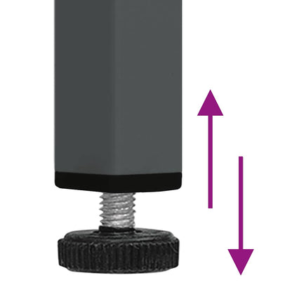Sideboard Anthrazit 75x35x70 cm Stahl und Hartglas