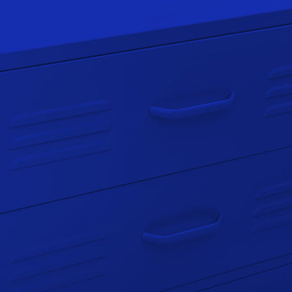 Kommode Marineblau 80x35x101,5 cm Stahl