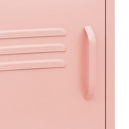 Nachttisch Rosa 35x35x51 cm Stahl