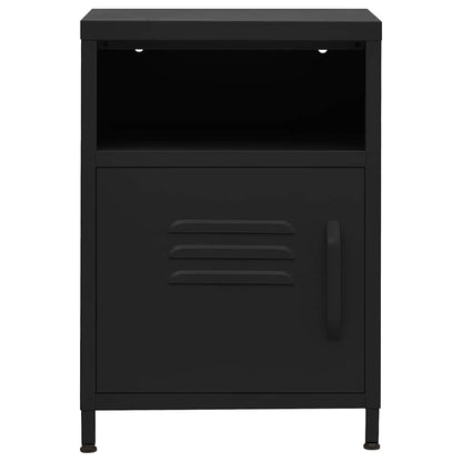 Nachttisch Schwarz 35x35x51 cm Stahl