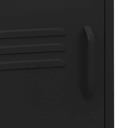 Nachttisch Schwarz 35x35x51 cm Stahl