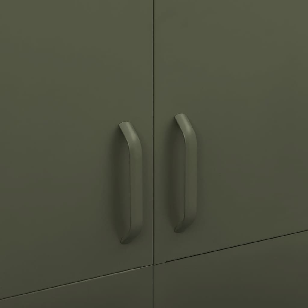 Kleiderschrank Olivgrün 90x50x180 cm Stahl