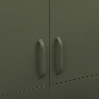 Kleiderschrank Olivgrün 90x50x180 cm Stahl