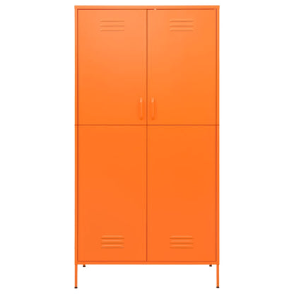 Kleiderschrank Orange 90x50x180 cm Stahl