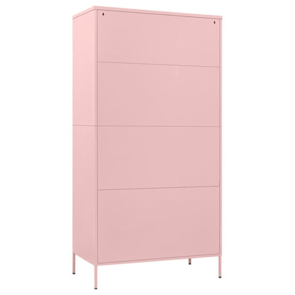 Kleiderschrank Rosa 90x50x180 cm Stahl