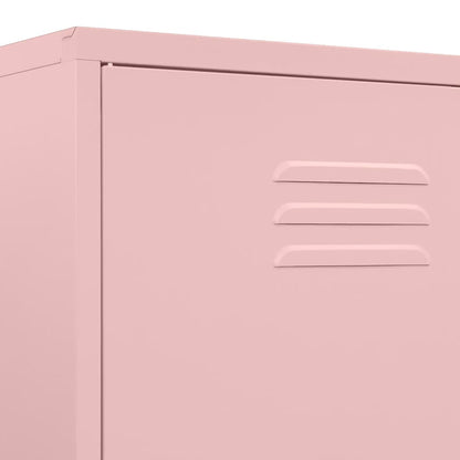 Kleiderschrank Rosa 90x50x180 cm Stahl