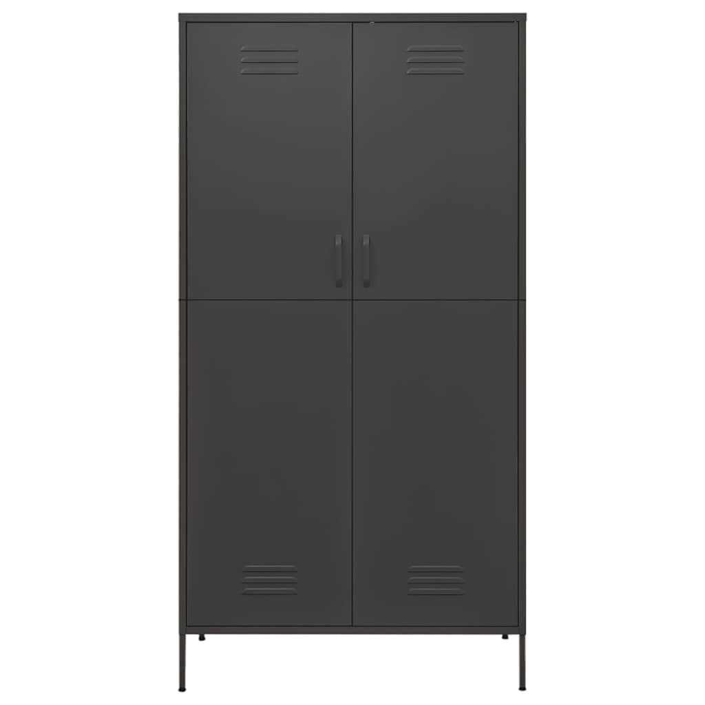 Kleiderschrank Anthrazit 90x50x180 cm Stahl