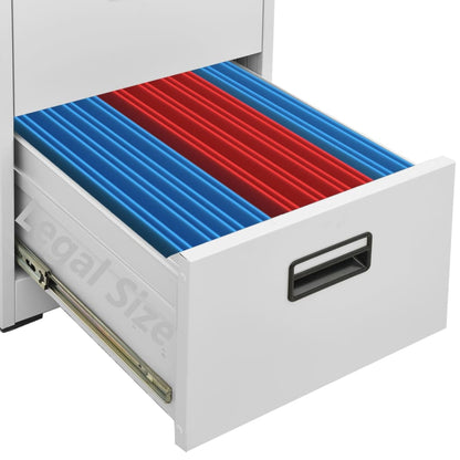 Aktenschrank Hellgrau 46x62x164 cm Stahl